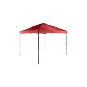 10 FT. X 10 FT. RED INSTANT CANOPY POP UP TENT BRAND/MODEL EVERBILT RETAIL PRICE: $109.00 QUANTITY 1