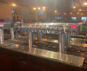 43" - 14 FAUCET - DUAL COLUMN DRAFT BEER TOWER