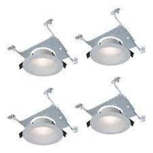 RL 6 IN. COLOR SELECTABLE NEW CONSTRUCTION OR REMODEL CANLESS RECESSED INTEGRATED LED KIT WITH MOUNT FRAME (4-PACK) BRAND/MODEL HALO RETAI