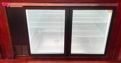 59" 2-DOOR GLASS DOOR BACK BAR COOLER