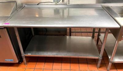 5' STAINLESS STEEL TABLE WITH STAINLESS UNDERSHELF