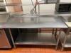 5' STAINLESS STEEL TABLE WITH STAINLESS UNDERSHELF - 2