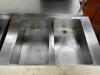 2-WELL STAINLESS STEEL COOLING TABLE WITH CUTTING BOARD AND STAINLESS UNDERSHELF - 2