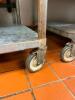 3' STAINLESS STEEL EQUIPMENT STAND WITH GALVANIZED UNDERSHELF ON CASTERS - 6