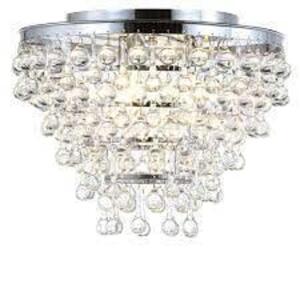 TORONTO 16 IN. METAL/CRYSTAL LED CHROME FLUSH MOUNT BRAND/MODEL JONATHAN Y RETAIL PRICE: $167.98 QUANTITY 1