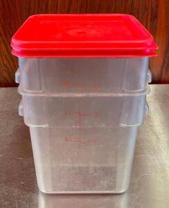 (2) 4 QT. INGREDIENTS BINS WITH LIDS