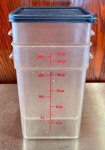 (2) 22 QT. INGREDIENTS BINS WITH LIDS