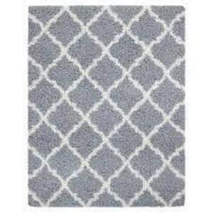 ULTIMATE SHAG CONTEMPORARY MOROCCAN TRELLIS DESIGN GRAY 7 FT. X 9 FT. AREA RUG BRAND/MODEL OTTOMANSON RETAIL PRICE: $113.59 QUANTITY 1