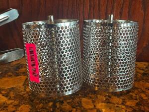 (2) - STAINLESS CHEESE GRADER INSERTS