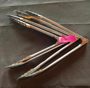 (4) - CT. SET OF STAINLESS TONGS