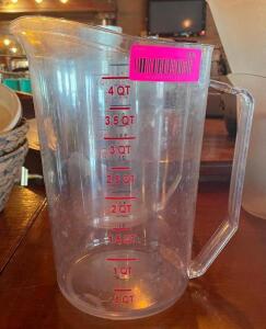 (2) - 4 QT. PLASTIC PITCHERS