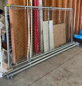 108" X 54" CHAIN LINK PEDESTRIAN GATE ATTACHMENT WITH HARDWARE AND MOUNTING POLES