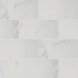 220 SQ FT CARRARA POLISHED 12 IN. X 24 IN. POLISHED PORCELAIN FLOOR AND WALL TILE BRAND/MODEL HOME DECORATORS COLLECTION RETAIL PRICE: $1.