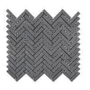 (5) BASALT HERRINGBONE GRAY 10 IN. X 10.75 IN HONED BASALT WALL AND FLOOR MOSAIC TILE (0.765 SQ. FT./EACH) BRAND/MODEL JEFFREY COURT RETAI