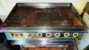 48" RADIANT CHARBROILER W/ STAINLESS STAND