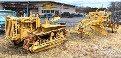 DESCRIPTION: CATERPILLAR TWENTY TRACTOR WITH BACK PLOW ATTACHMENT LOCATION: FRONT LOT LOCATION: 6249 LORENS LN. CEDAR HILL, MO 63016 QTY: 1