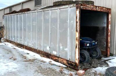 DESCRIPTION: 30' SHIPPING CONTAINER SIZE: 30'X92" LOCATION: SIDE OF BUILDING LOCATION: 6249 LORENS LN. CEDAR HILL, MO 63016 QTY: 1