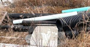 DESCRIPTION: ASSORTED DRAINAGE PIPE AS SHOWN LOCATION: BACK LOT LOCATION: 6249 LORENS LN. CEDAR HILL, MO 63016 QTY: 1