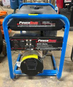 DESCRIPTION: 5000W ELECTRIC GENERATOR BRAND/MODEL: POWERBACK GBVF5000 LOCATION: WAREHOUSE LOCATION: 6249 LORENS LN. CEDAR HILL, MO 63016 QTY: 1