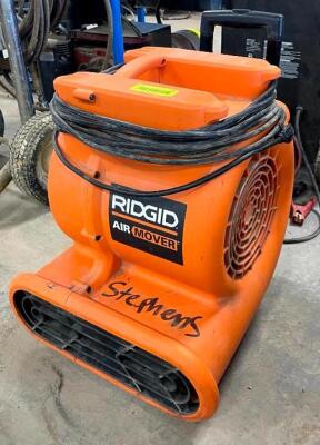 DESCRIPTION: BLOWER FAN AIR MOVER BRAND/MODEL: RIDGID AM25600 LOCATION: WAREHOUSE LOCATION: 6249 LORENS LN. CEDAR HILL, MO 63016 QTY: 1