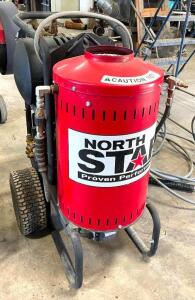 DESCRIPTION: GAS WET STEAM AND HOT WATER PRESSURE WASHER WITH ELECTRIC START BRAND/MODEL: NORTHSTAR LOCATION: WAREHOUSE LOCATION: 6249 LORENS LN. CEDA