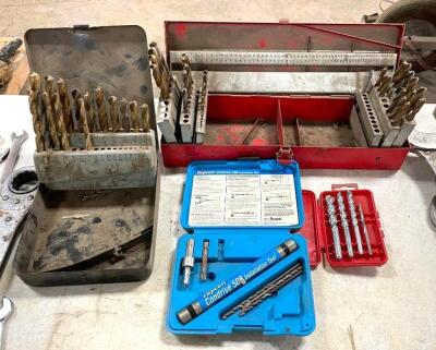 DESCRIPTION: ASSORTED DRILL BITS AS SHOWN LOCATION: WAREHOUSE LOCATION: 6249 LORENS LN. CEDAR HILL, MO 63016 QTY: 1