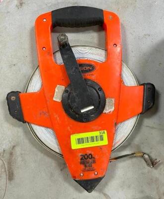 DESCRIPTION: 200' MEASURING TAPE REEL LOCATION: WAREHOUSE LOCATION: 6249 LORENS LN. CEDAR HILL, MO 63016 QTY: 1