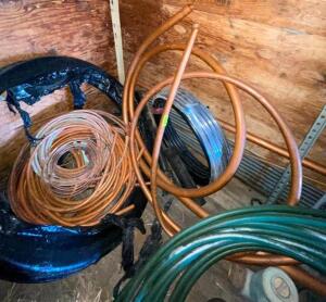 DESCRIPTION: ASSORTED COPPER TUBING AS SHOWN LOCATION: INSIDE TRAILER LOCATION: 6249 LORENS LN. CEDAR HILL, MO 63016 QTY: 1