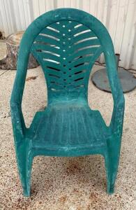DESCRIPTION: (7) OUTDOOR STACK CHAIRS LOCATION: FRONT ENTRANCE LOCATION: 6249 LORENS LN. CEDAR HILL, MO 63016 QTY: 7