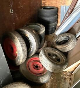 DESCRIPTION: ASSORTED TIRES AS SHOWN LOCATION: SHIPPING CONTAINER LOCATION: 6249 LORENS LN. CEDAR HILL, MO 63016 QTY: 1