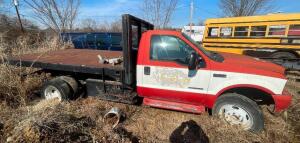 DESCRIPTION: FLAT BED F550 TRUCK INFORMATION: NO TITLE FOR PARTS ONLY LOCATION: BACK LOT LOCATION: 6249 LORENS LN. CEDAR HILL, MO 63016 QTY: 1