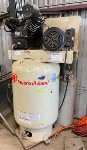 DESCRIPTION: 120 GALLON AIR COMPRESSOR BRAND/MODEL: INGERSOLL RAND 2545K10 INFORMATION: 208/240V, 3 PHASE LOCATION: WAREHOUSE LOCATION: 6249 LORENS LN