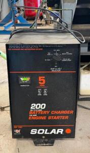 DESCRIPTION: 200A BATTERY CHARGER/ENGINE STARTER BRAND/MODEL: SOLAR 200 LOCATION: WAREHOUSE LOCATION: 6249 LORENS LN. CEDAR HILL, MO 63016 QTY: 1