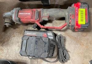 DESCRIPTION: 20V 4-1/2" ANGLE GRINDER WITH EXTRA BATTERY AND CHARGER BRAND/MODEL: CRAFTSMAN LOCATION: WAREHOUSE LOCATION: 6249 LORENS LN. CEDAR HILL,