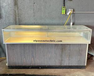 70" ILLUMINATED DISPLAY CASE WITH BOTTOM STORAGE SPACE