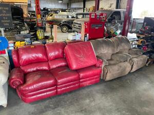 LARGE GROUP OF SOFAS AND RECLINERS