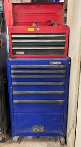 (2) - PC. MISMATCHED TOOL CABINET SET / WITH CONTENTS