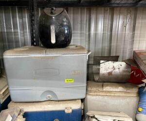 DESCRIPTION: (3) ASSORTED COOLERS AND AIR FRYER LOCATION: WAREHOUSE LOCATION: 6249 LORENS LN. CEDAR HILL, MO 63016 QTY: 1