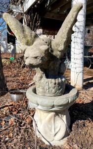 DESCRIPTION: CONCRETE GARGOYLE STATUE LOCATION: HOUSE #2 LOCATION: 6521 WOODLAND DRIVE CEDAR HILL, MO 63016 QTY: 1