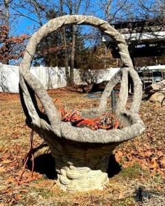 DESCRIPTION: LARGE CONCRETE BASKET STATUE SIZE: 36"X42" LOCATION: HOUSE #2 LOCATION: 6521 WOODLAND DRIVE CEDAR HILL, MO 63016 QTY: 1