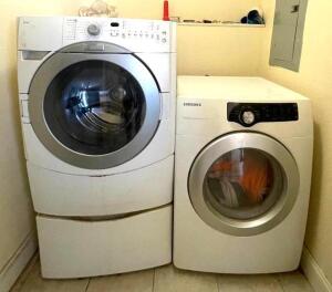 DESCRIPTION: SAMSUNG WASHER AND MAYTAG DRYER COMBO LOCATION: HOUSE #2 LOCATION: 6521 WOODLAND DRIVE CEDAR HILL, MO 63016 QTY: 1