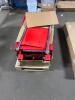 DESCRIPTION: (1) MANUAL MOBILE SCISSOR-LIFT TABLE BRAND/MODEL: DAYTON/3KR47 INFORMATION: LOAD CAPACITY: 800 LBS/RED/HYDRAULIC RETAIL$: 1,499 SIZE: 38- - 4