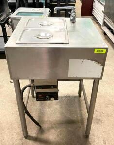 24" CUSTOM CORNER COOKING TABLE WITH HATCO WATER HEATER ATTACHMENT