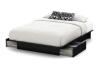 DESCRIPTION: (1) PLATFORM BED WITH STORAGE BRAND/MODEL: SOUTH SHORE/3107217 INFORMATION: WEIGHT CAPACITY: 500 LBS/NON-UPHOLSTERED/BLACK/MUST SEE FOR I