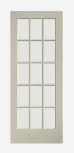 DESCRIPTION: (1) PINE WOOD FRENCH DOOR BRAND/MODEL: EIGHT DOORS/506880198035 INFORMATION: WHITE/MINOR DAMAGES, SEE FOR INSPECTION RETAIL$: 237.7 SIZE: