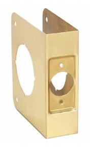 DESCRIPTION: (10) DOOR REINFORCER BRAND/MODEL: GRAINGER/1HEZ4 INFORMATION: POLISHED BRASS RETAIL$: 40.96 EACH SIZE: 4-1/2"H X 4-1/8"W X 2-3/8"BACKSET