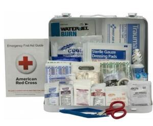 DESCRIPTION: (2) FIRST AID KIT BRAND/MODEL: FIRST AID ONLY/90561 INFORMATION: METAL/FIT TO SERVE: UP TO 25 PEOPLE RETAIL$: 44.80 EACH SIZE: 2.38"W X 6