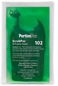 DESCRIPTION: (2) PACKS OF (132) ALL-PURPOSE CLEANER BRAND/MODEL: PORTION PAC/102 INFORMATION: BIODEGRADABLE/GREEN RETAIL$: 32.44 PER PK OF 132 SIZE: 1