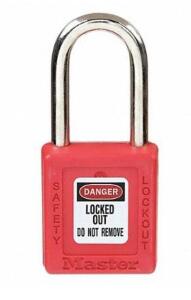 DESCRIPTION: (12) LOCKOUT PADLOCK BRAND/MODEL: MASTER LOCK/410RED INFORMATION: RED/THEMROPLASTIC RETAIL$: 15.11 EACH SIZE: 1-1/2"SHACKLE HEIGHT X 1-3/