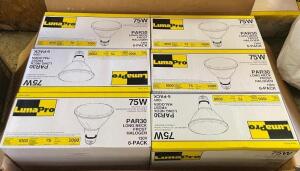 (6) - BOXES OF LONG NECK FROST HALOGEN LIGHT BULBS